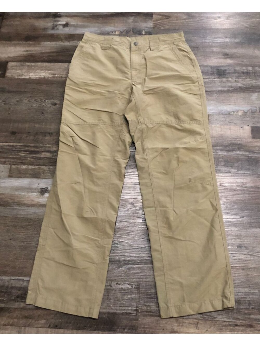 Columbia Mens 32x32 Beige Tan Flat Front Casual Outdoor Hiking Casual Pants